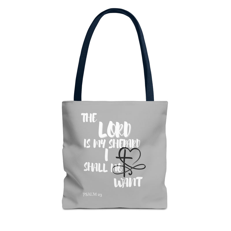 Inspirational Tote Bag - The Lord is My Shepherd Verse