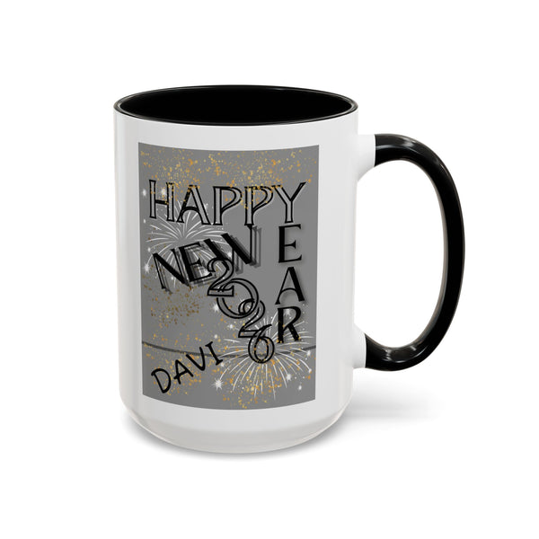 Happy New Year Accent Coffee Mug - 11 & 15oz