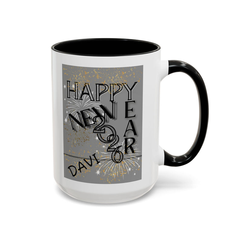 Happy New Year Accent Coffee Mug - 11 & 15oz