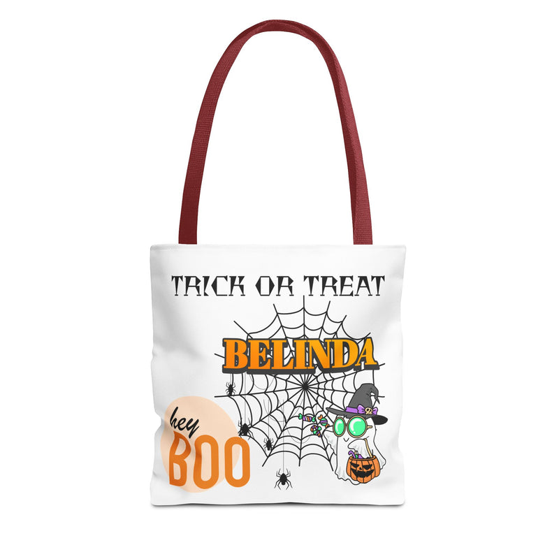 Halloween Tote Bag: Personalized Trick or Treat Bag, Spooky Gift, Custom Name Tote, Fall Accessory, Party Favor