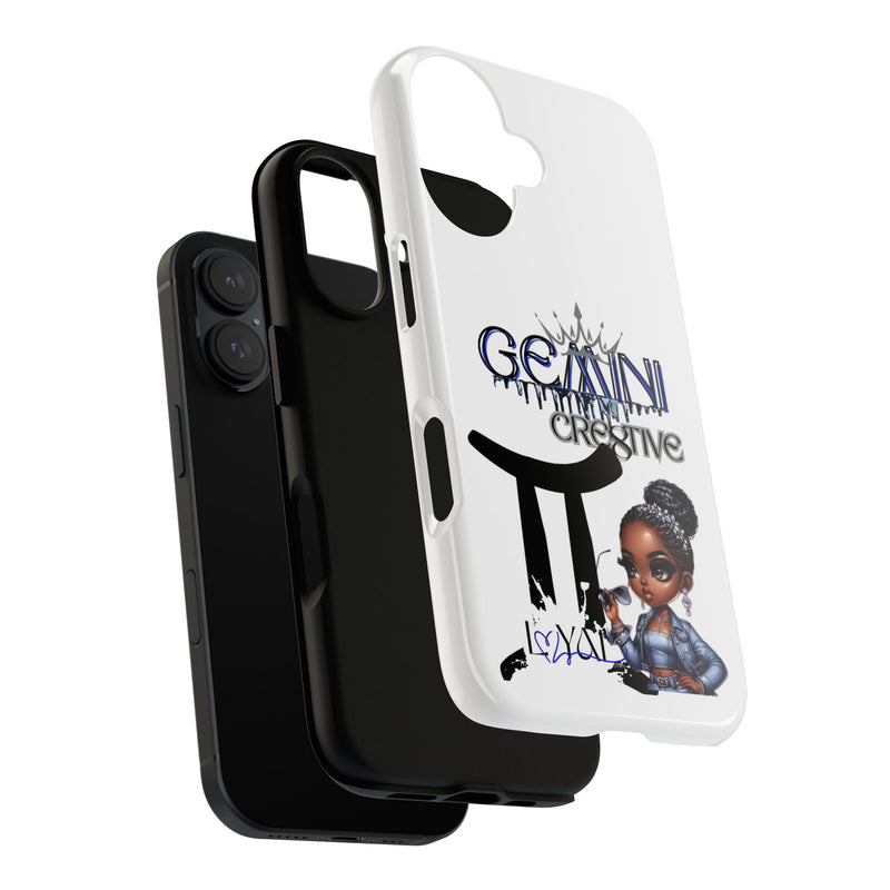 Gemini Creative Phone Case, Customizable Tough Cases, Zodiac Gifts, Astrology Accessories, Birthday Present