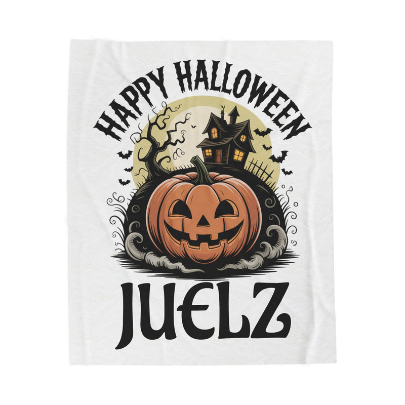 Halloween Velveteen Plush Blanket, Cozy Throw for Spooky Nights, Personalized Gift, Autumn Decor, Warm and Soft Blanket