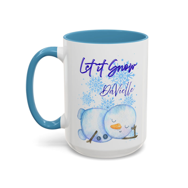 Winter-Themed Accent Coffee Mug – 'Let It Snow' Design