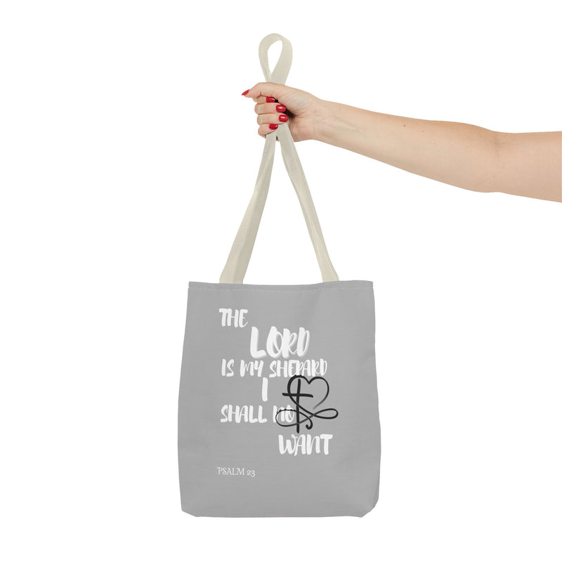 Inspirational Tote Bag - The Lord is My Shepherd Verse