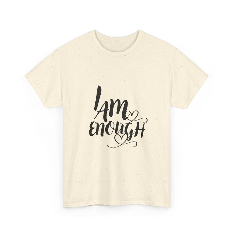 Empowering Unisex Tee, "I Am Enough" Motivational Shirt, Affirmation T-Shirt, Self-Love Gift, Casual Wear, Inspirational Apparel
