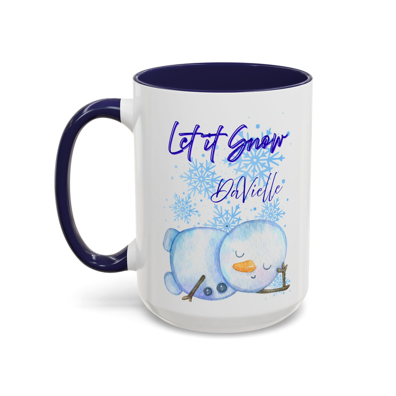 Winter-Themed Accent Coffee Mug – 'Let It Snow' Design