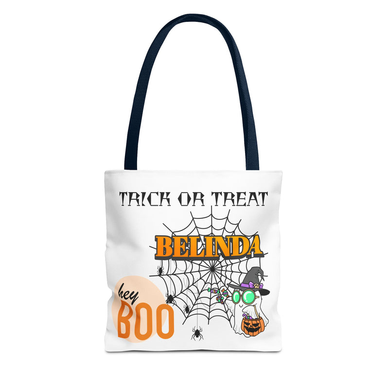 Halloween Tote Bag: Personalized Trick or Treat Bag, Spooky Gift, Custom Name Tote, Fall Accessory, Party Favor