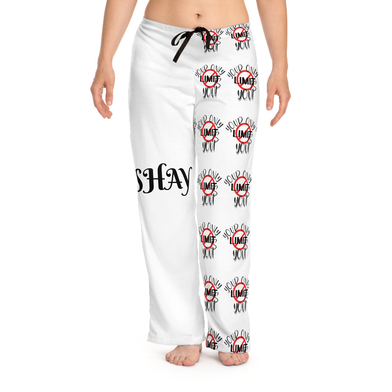 Women's Fun Print Pajama Pants - "Love You Shay" Design