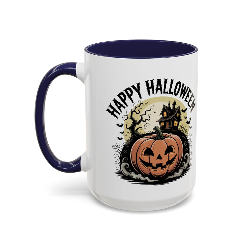 Halloween Accent Coffee Mug - Creative Drinkware for Spooky Season, Fall Gifts, Halloween Decor, Pumpkin Lovers, Fun Home Accessories