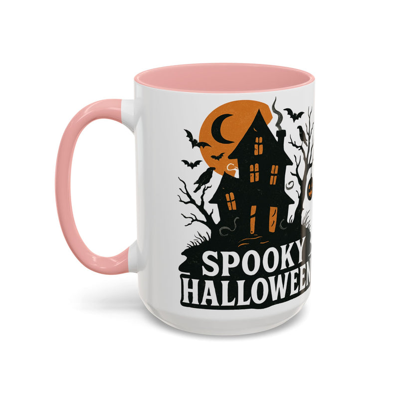 Halloween Accent Coffee Mug, Spooky Coffee Cup, Fall Decor, Halloween Gift, Pumpkin Coffee Mug, Festive Drinkware
