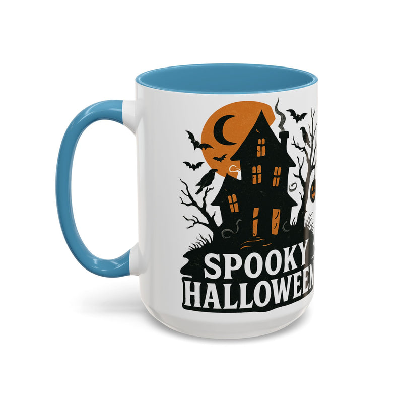 Halloween Accent Coffee Mug, Spooky Coffee Cup, Fall Decor, Halloween Gift, Pumpkin Coffee Mug, Festive Drinkware