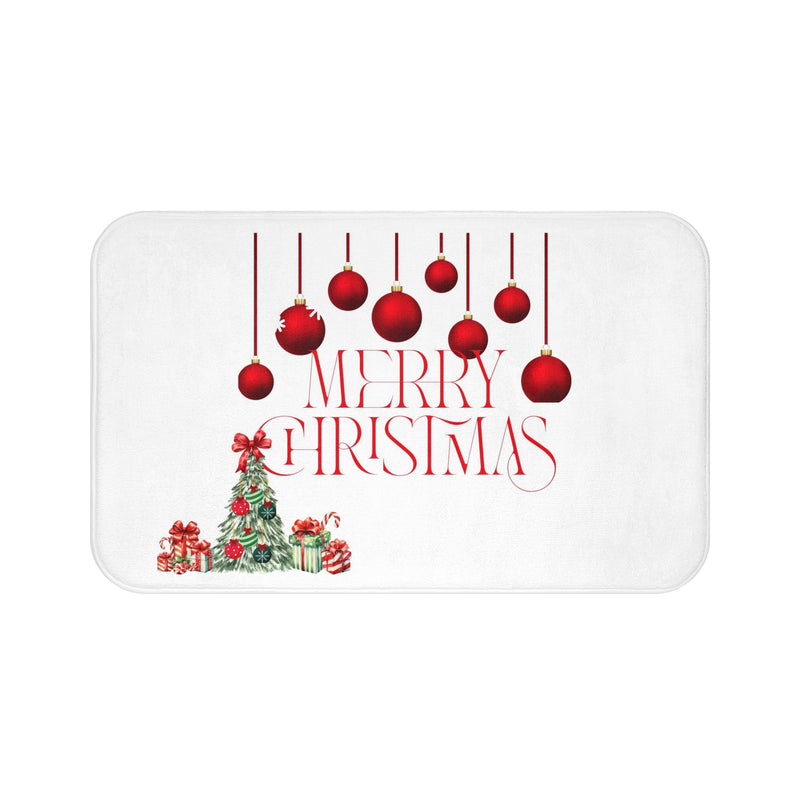 Christmas Bath Mat with Merry Christmas Design