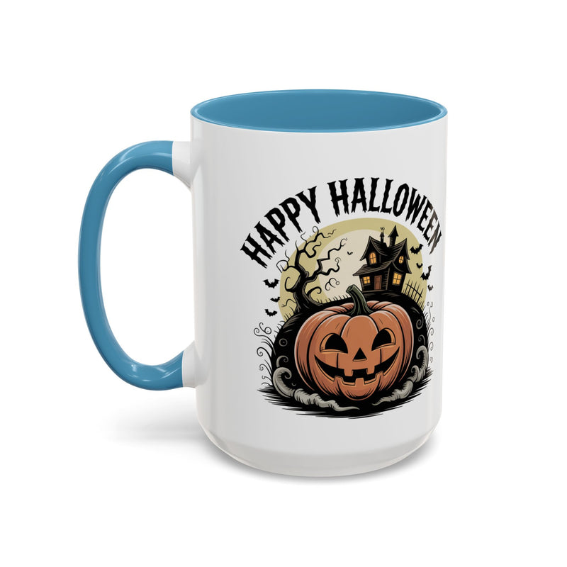Halloween Accent Coffee Mug - Creative Drinkware for Spooky Season, Fall Gifts, Halloween Decor, Pumpkin Lovers, Fun Home Accessories