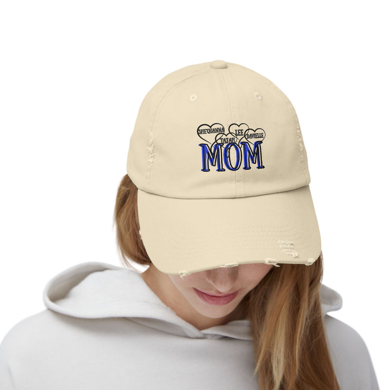 Unisex Distressed Cap for Moms - Trendy and Casual Gift, Perfect for Mother's Day, Birthdays, and Everyday Wear