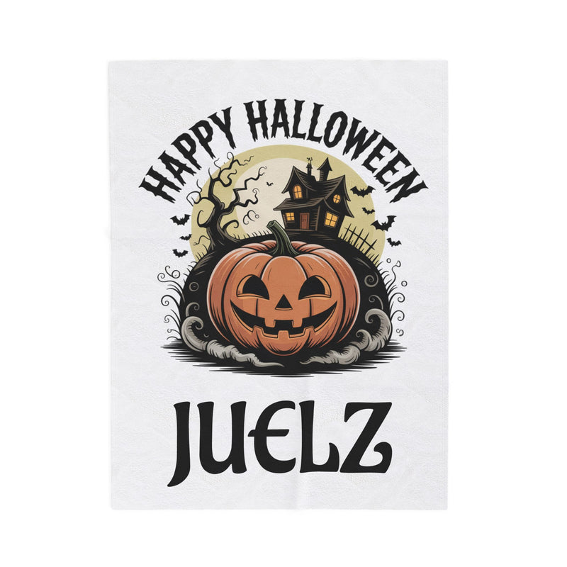 Halloween Velveteen Plush Blanket, Cozy Throw for Spooky Nights, Personalized Gift, Autumn Decor, Warm and Soft Blanket