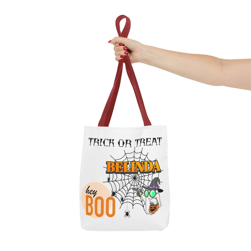 Halloween Tote Bag: Personalized Trick or Treat Bag, Spooky Gift, Custom Name Tote, Fall Accessory, Party Favor