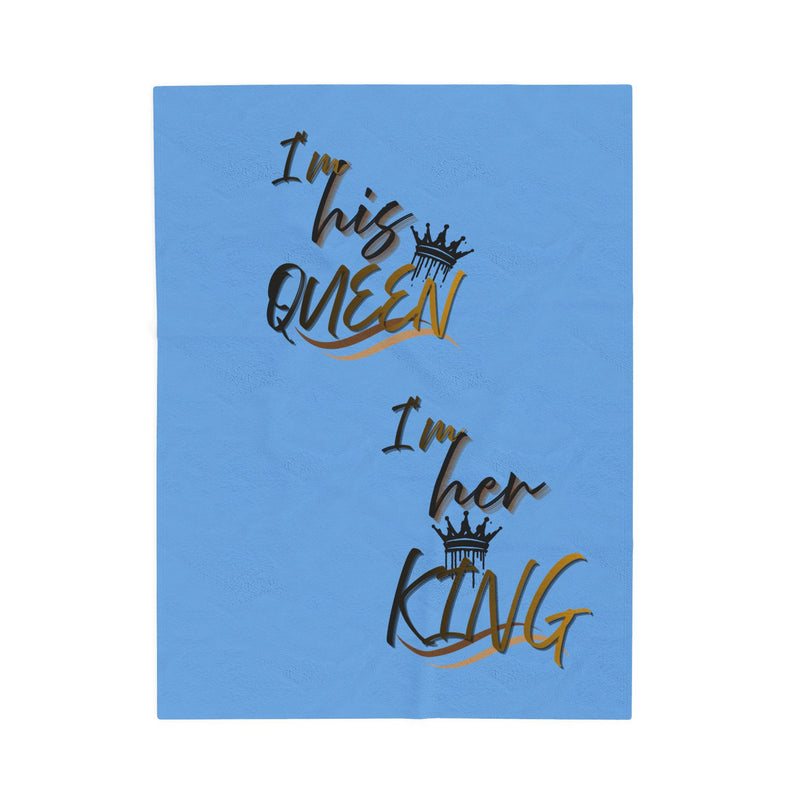 His Queen & Her King Velveteen Plush Blanket