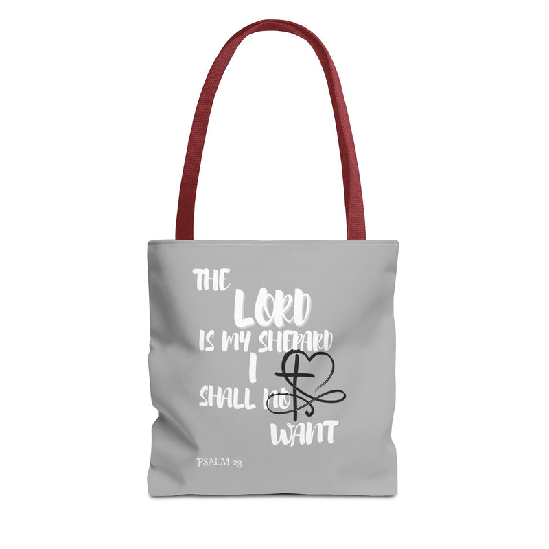Inspirational Tote Bag - The Lord is My Shepherd Verse