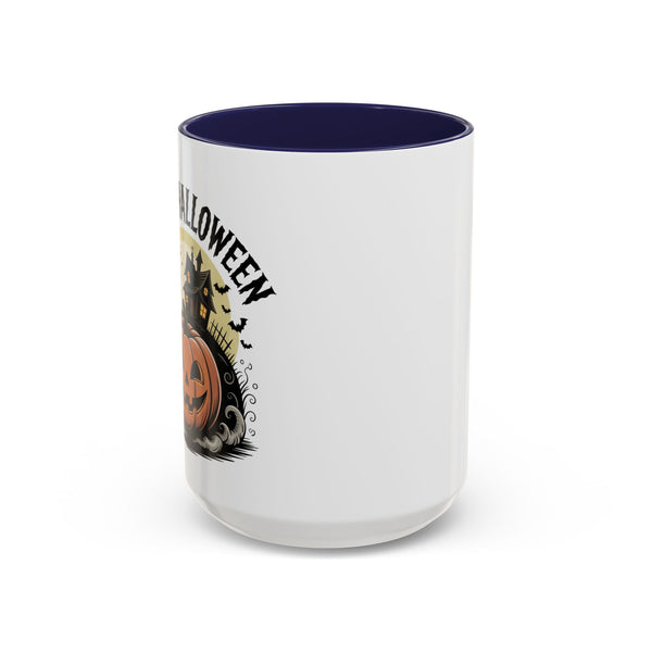Halloween Accent Coffee Mug - Creative Drinkware for Spooky Season, Fall Gifts, Halloween Decor, Pumpkin Lovers, Fun Home Accessories