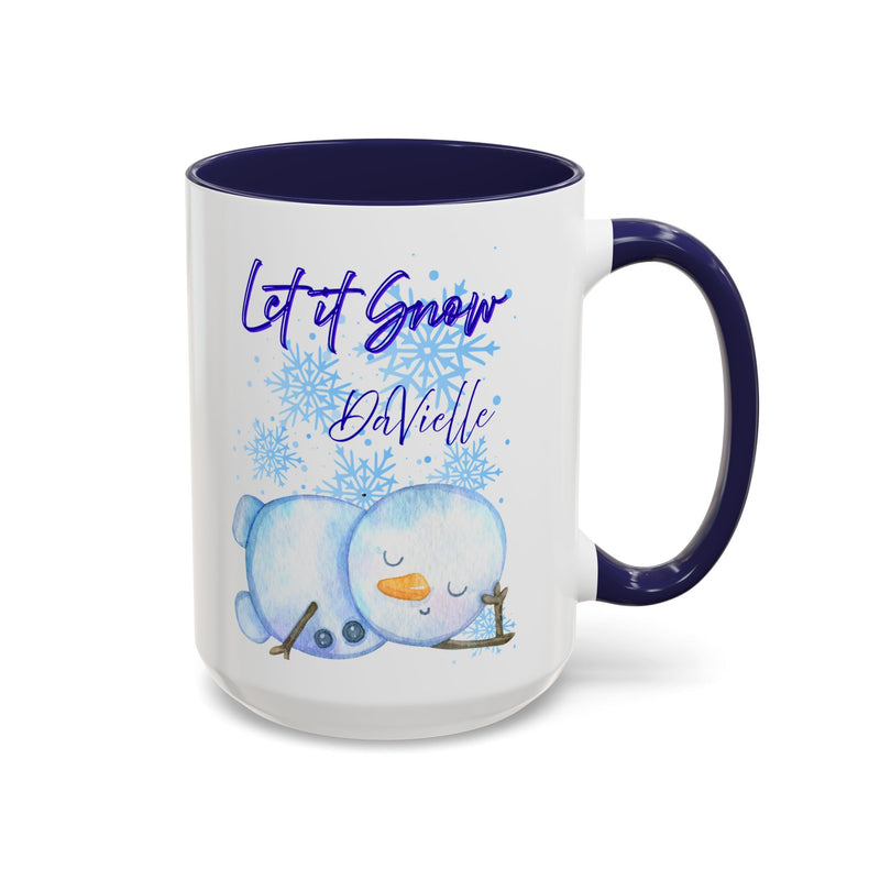 Winter-Themed Accent Coffee Mug – 'Let It Snow' Design