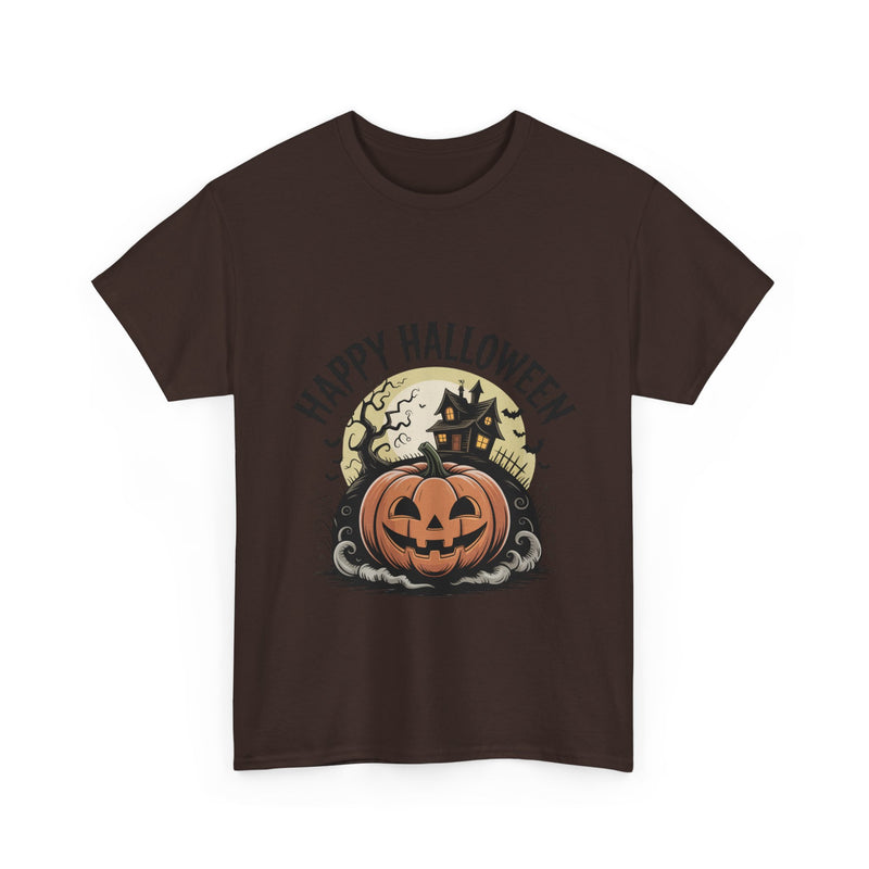 Halloween Pumpkin Tee | Unisex Heavy Cotton Tee | Fall Apparel, Spooky Shirt, Halloween Costume, Autumn Style, Seasonal Gift