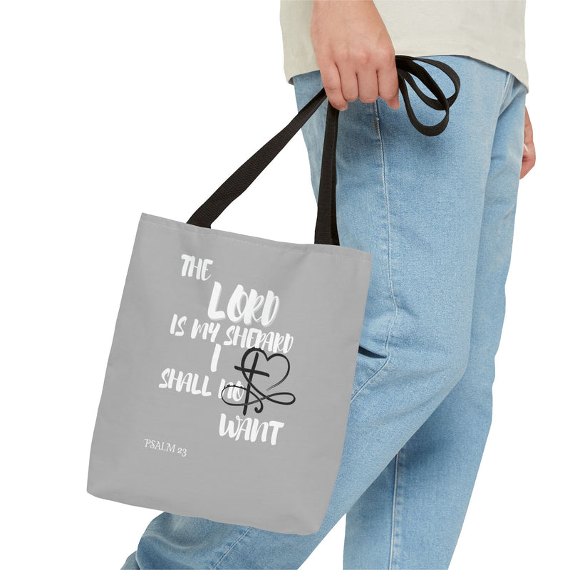 Inspirational Tote Bag - The Lord is My Shepherd Verse