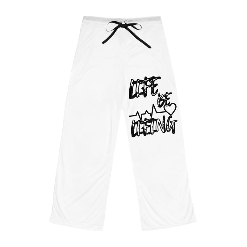 Women's Pajama Pants — 'Life Be Beating' Graphic Lounge Sleepwear