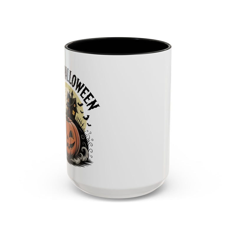 Halloween Accent Coffee Mug - Creative Drinkware for Spooky Season, Fall Gifts, Halloween Decor, Pumpkin Lovers, Fun Home Accessories