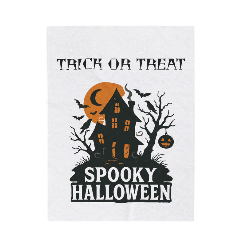 Halloween Plush Blanket, Cozy Throw Blanket, Spooky Decor, Trick or Treat Gift, Autumn Home Accent, Seasonal Snuggle