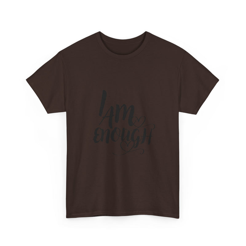 Empowering Unisex Tee, "I Am Enough" Motivational Shirt, Affirmation T-Shirt, Self-Love Gift, Casual Wear, Inspirational Apparel