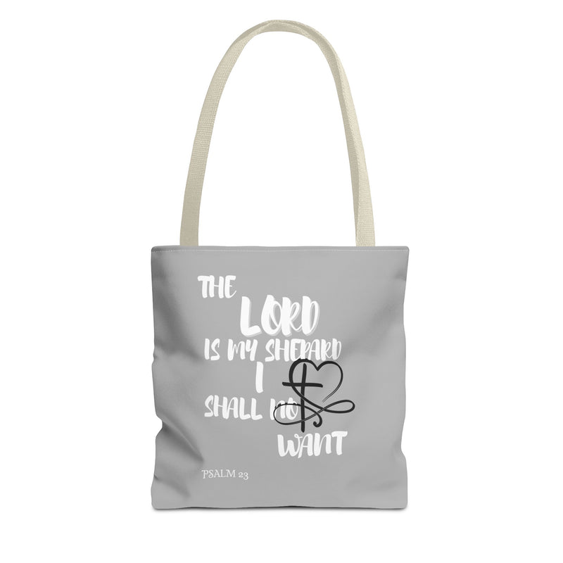 Inspirational Tote Bag - The Lord is My Shepherd Verse