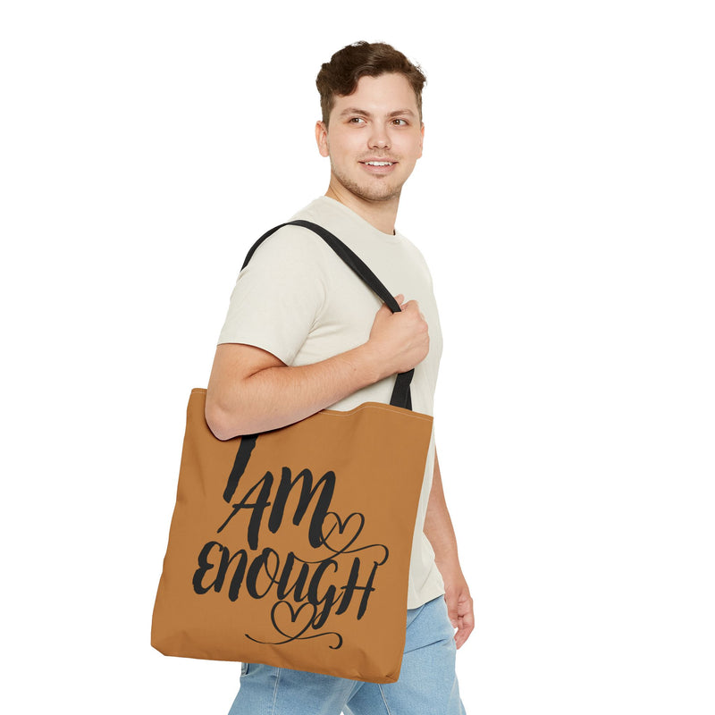 Empowering Tote Bag – "I Am Enough" Statement Bag