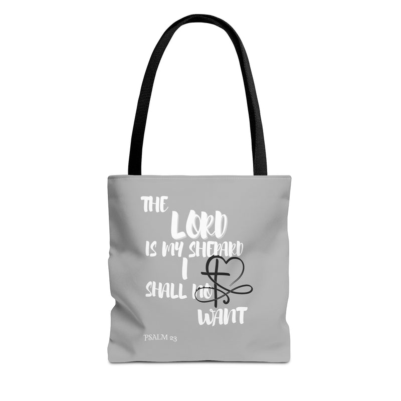 Inspirational Tote Bag - The Lord is My Shepherd Verse