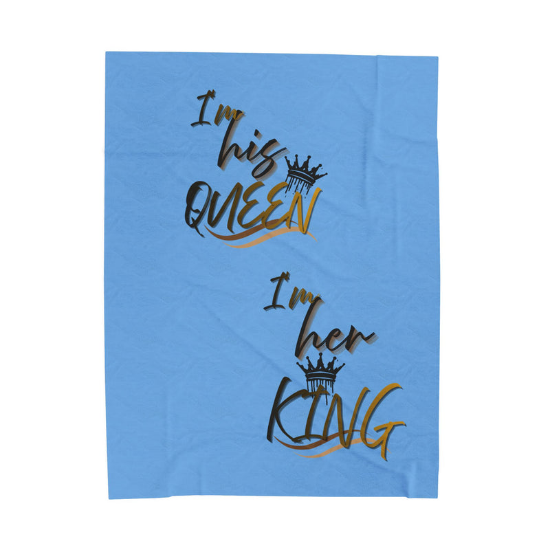 His Queen & Her King Velveteen Plush Blanket