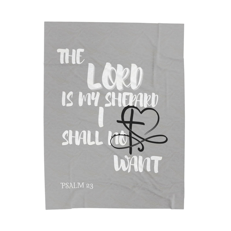 Inspirational Velveteen Plush Blanket - Psalm 23