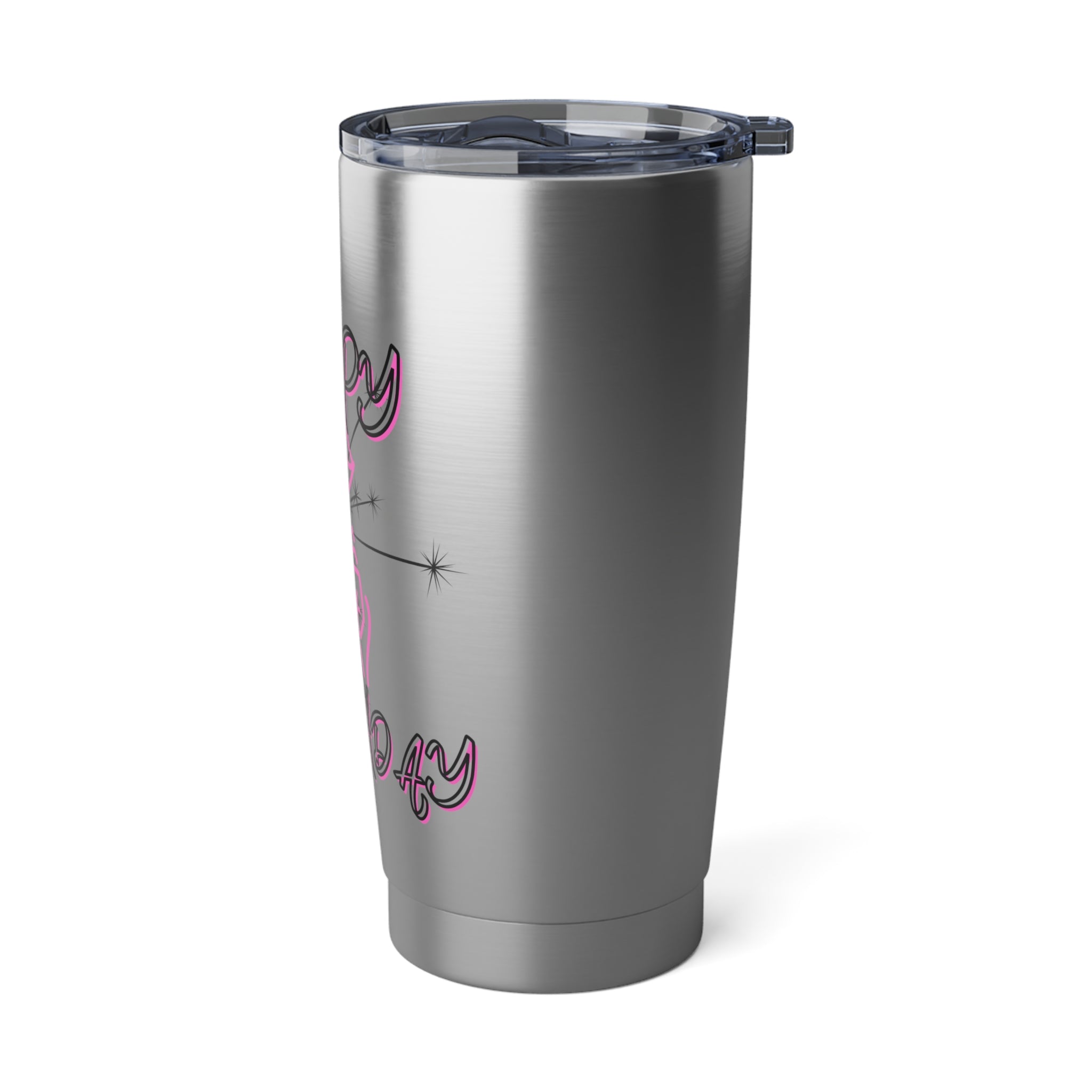 Happy 51st Birthday Vagabond Tumbler, Personalized Travel Mug, Gift for Kids, Birthday Party Favor, Metallic Insulated Drinkware