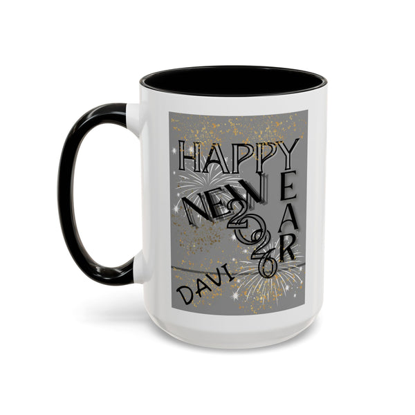 Happy New Year Accent Coffee Mug - 11 & 15oz