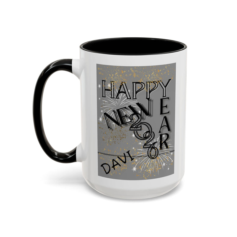 Happy New Year Accent Coffee Mug - 11 & 15oz