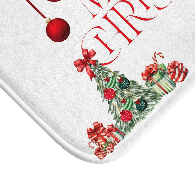 Christmas Bath Mat with Merry Christmas Design