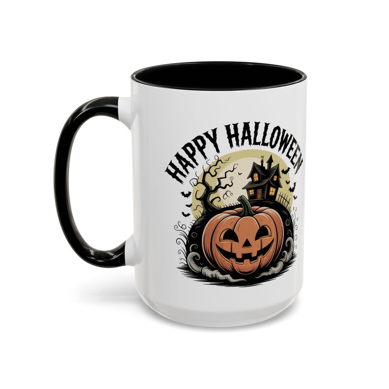 Halloween Accent Coffee Mug - Creative Drinkware for Spooky Season, Fall Gifts, Halloween Decor, Pumpkin Lovers, Fun Home Accessories