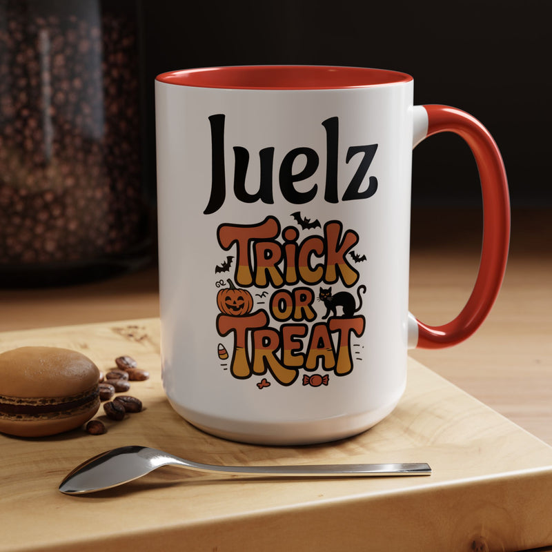 Halloween Trick or Treat Coffee Mug - Spooky Vibes, Perfect for Autumn, Gifts for Friends, Holiday Celebrations, Seasonal Decor