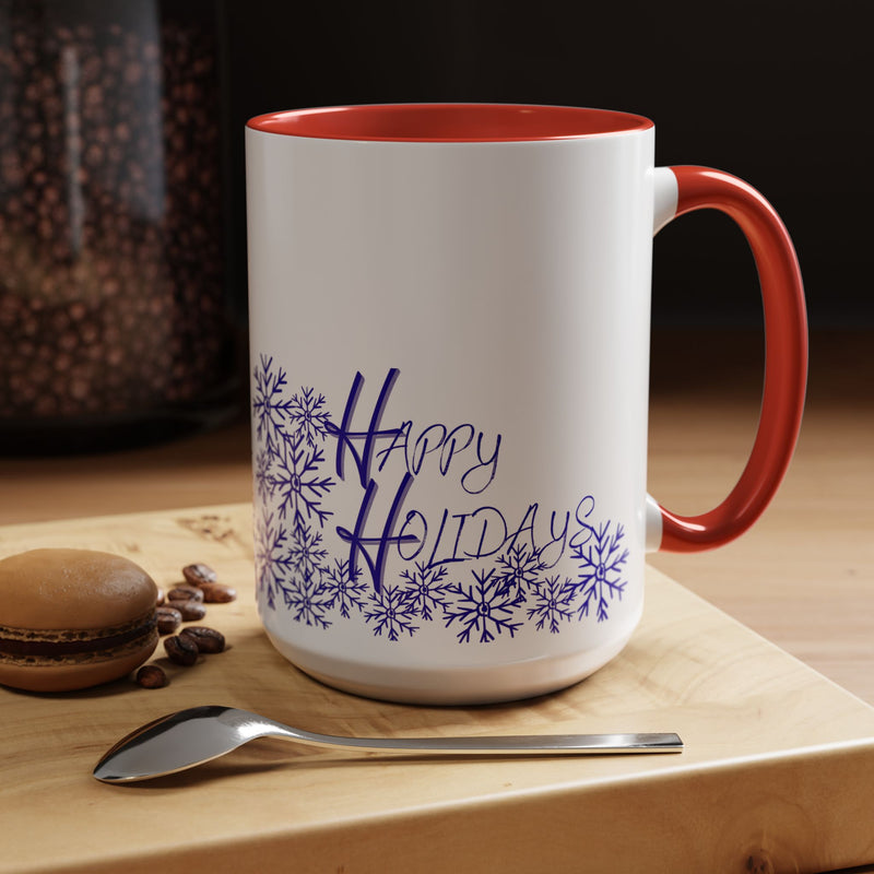 Happy Holidays Accent Coffee Mug - 11oz & 15oz