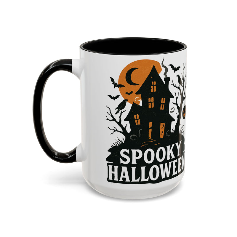 Halloween Accent Coffee Mug, Spooky Coffee Cup, Fall Decor, Halloween Gift, Pumpkin Coffee Mug, Festive Drinkware