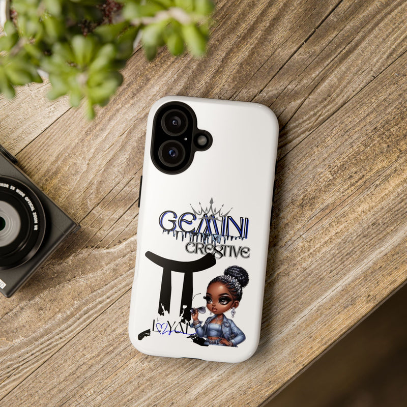 Gemini Creative Phone Case, Customizable Tough Cases, Zodiac Gifts, Astrology Accessories, Birthday Present