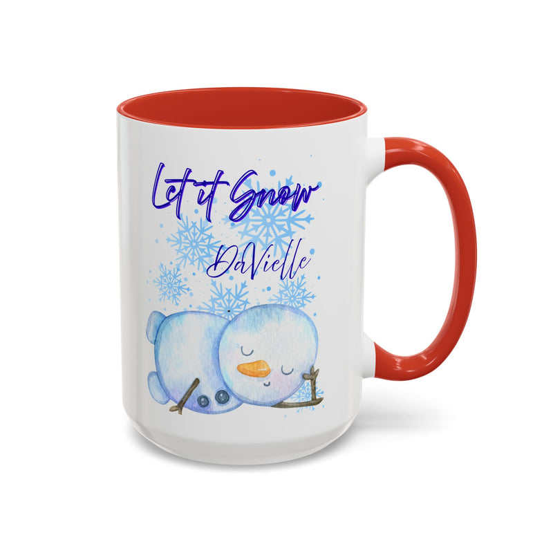 Winter-Themed Accent Coffee Mug – 'Let It Snow' Design