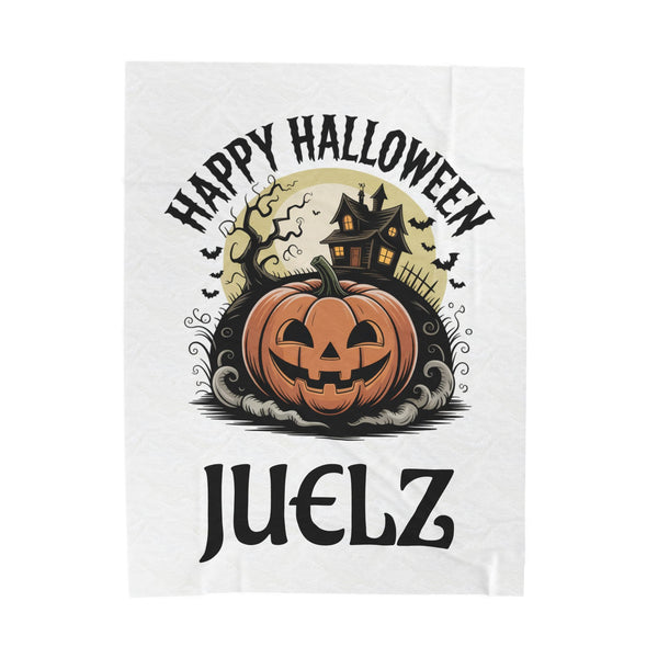 Halloween Velveteen Plush Blanket, Cozy Throw for Spooky Nights, Personalized Gift, Autumn Decor, Warm and Soft Blanket