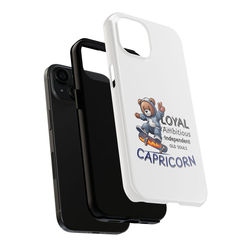 Capricorn Bear Phone Case - Tough & Stylish, Zodiac Gift, Cool Aesthetic, Durable Protection, Phone Accessory