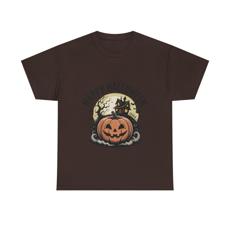 Halloween Pumpkin Tee | Unisex Heavy Cotton Tee | Fall Apparel, Spooky Shirt, Halloween Costume, Autumn Style, Seasonal Gift