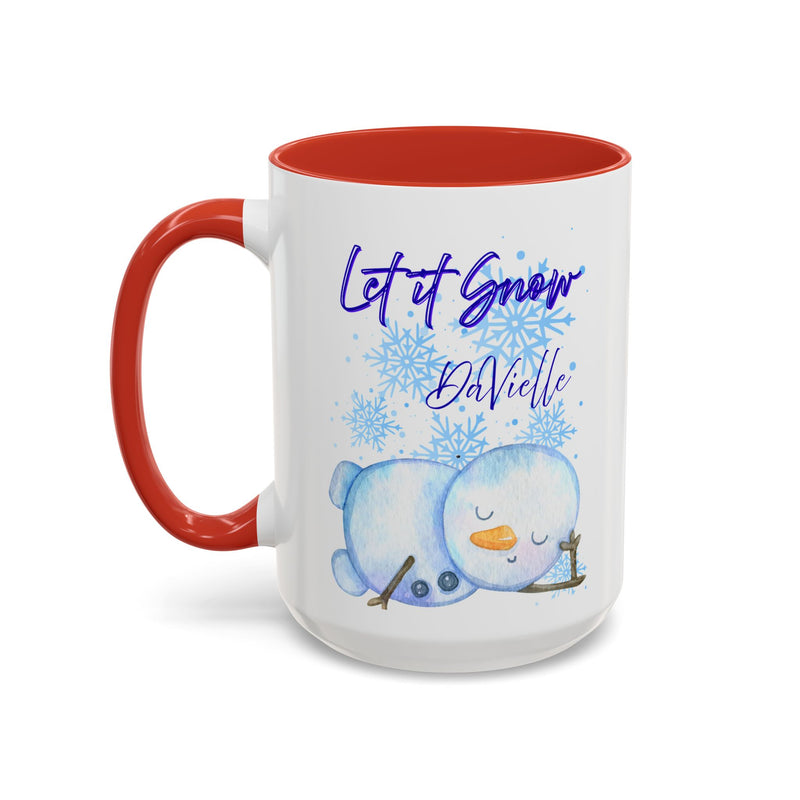 Winter-Themed Accent Coffee Mug – 'Let It Snow' Design