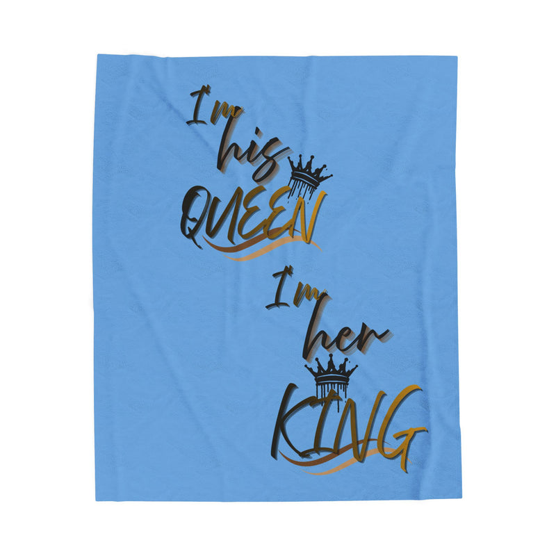 His Queen & Her King Velveteen Plush Blanket